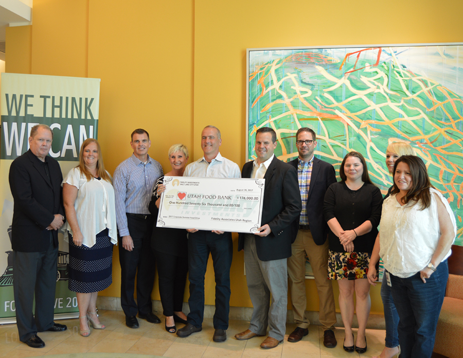 Fidelity Investments Presents Utah Food Bank with $176,000